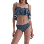 Dagi Kadın Volanlı Bikini Üst, Örme, Marin, 40