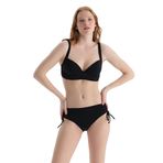 Dagi Kadın Yanı Büzgülü Bikini Alt, Örme, Siyah, 36