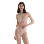 Dagi Kadın Yüksek Bel Bikini Alt, Örme, Ekru, 40