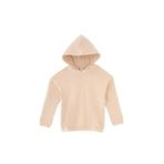 Dagi Kız Çocuk Kapüşonlu Sweatshirt, Pamuklu, Örme, Bej Melanj, 3-4