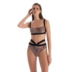 Dagi Leopar baskılı Slip 24SW81006ST Kadın Bikini Altı, Kahverengi, 38