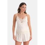 Dagi Saten Bride Dantelli Camisole Gecelik, 38, Bride Dantelli Camisole, Kırık Beyaz, Kadın