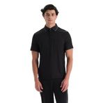 DAGi Teknik Kumaş Polo Yaka Detaylı Tişört 24WM12294AK Erkek, Siyah, S