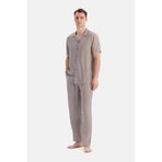 Dagi Viskon Dokuma Pijama Altı, M, Viskon Dokuma Pantolon, Taş, erkek