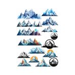 Dağlar Sticker Set 16 Parça Telefon, Tablet, Defter, Laptop Sticker