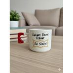 Dağları Delme Ferhat Evi Süpür Kalp Kulp Kupa - Hediye Seramik Kupa