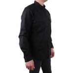 Dagoster DMG23-118783 Beyaz Poplin Günlük Normal Kalıp Uzun Kol Erkek Gömlek - Siyah - XL