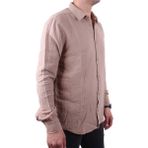 Dagoster DMG23-121362 Toprak Günlük Müslin Normal Kalıp Uzun Kol Erkek Gömlek - 2XL