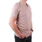 Dagoster DMG23-511228 Bej Günlük Fermuarlı Polo Yaka Erkek Tişört - 2XL