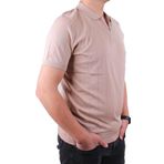Dagoster Dmg23-511228 Bej Günlük Fermuarlı Polo Yaka Erkek Tişört