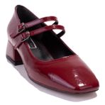 Dagoster DZA07-1181403 Bordo Rugan Kadın Topuklu Ayakkabı
