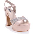 Dagoster DZA07-337351 Ten Saten Platform Kadın Topuklu Ayakkabı