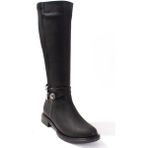 Dagoster DZA07-43621911 Siyah Streç Günlük Düz Kadın Çizme