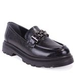 Dagoster DZA07-90801 Siyah Rugan Günlük Loafer Kadın Ayakkabı
