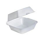 Dagyuce 15x15x8 cm 20 Adet Tek Kullanımlık Köpük Hamburger Kapaklı Kase Kutu