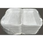 Dagyuce 36D 23.5x15 cm 10 Adet Tek Kullanımlık Köpük İskender Kapaklı Kase Kutu