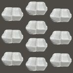 Dagyuce 36D 23.5x15 cm 10x20 Adet Tek Kullanımlık Köpük İskender Kapaklı Kase Kutu