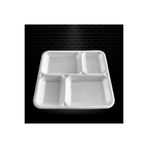 DAĞYÜCE Dağyüce Tek Kullanımlık Köpük 4 Bölmeli Tabldot Köpük Tabak - 26.5x30 Cm. - 10 Adetlik 1 Paket