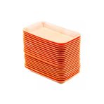 DAĞYÜCE Tek Kullanımlık Köpük 2000 Gr. Turuncu Servis Et Kıyma Saklama Tepsi Tabak -265x175x35mm. - 10 Adet