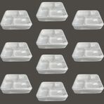 Dağyüce Tek Kullanımlık Köpük 4 Bölmeli Tabldot Köpük Tabak - 26.5x30 Cm. - 10 Adetlik 10 Paket