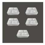Dağyüce Tek Kullanımlık Köpük 4 Bölmeli Tabldot Köpük Tabak - 26.5x30 Cm. - 10 Adetlik 5 Paket