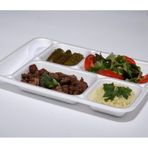Dağyüce Tek Kullanımlık Köpük 5 Bölmeli Tabldot Köpük Tabak - 26.5x35 Cm. - 10 Adetlik 1 Paket