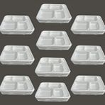 Dağyüce Tek Kullanımlık Köpük 5 Bölmeli Tabldot Köpük Tabak - 26.5x35 Cm. - 10 Adetlik 10 Paket