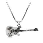 Daha Yok Mu 925 Ayar Gümüş Elektro Gitar Erkek Gümüş Kolye