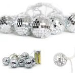 Daha Yok mu Mini Disco Topu Şeklinde Dekoratif Pilli LED Zinciri 10 Lu - 155 cm - Renkli