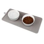 Dahaiwua Kedi Maması Mat,Köpek ve Kedi için Suya Dayanıklı Pet Servis Altlığı,Yiyecek ve Su Taşmasını Önlemek İçin Mat,Taşınabilir ve Katlanabilir Mat-Kahverengi