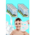 Dahaus 10 Adet Süt Protein Kahverengi Yosun Özü Yüz Maskesi Nem Sodyum Hyaluronat XLM151