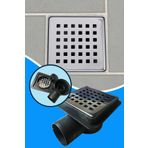 Dahaus Banyo Yer Süzgeci Gider Kapağı 10x10 Cm Krom Izgara Kokusuz Ortam