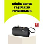 Dahili Type-C Konektörlü Mini 2000Mah Powerbank Mir79731910