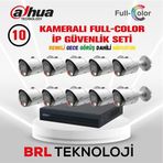 Dahua 10 Kameralı Full Color İp Güvenlik Kamera Seti