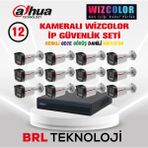 Dahua 12 Kameralı 4 Mp Wizcolor Dahili Mikrofonlu Ip Güvenlik Kamera Seti - Beyaz