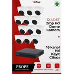 Dahua 12 Kameralı Full HD Güvenlik Sistemi 2MP Gece Görüşlü HD Kamera Seti + DVR Kayıt Cihazı PG-DH12C00001HD-12ST - Beyaz