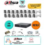 Dahua 16 Kameralı Gece Renkli Güvenlik Seti 2mp Sesli 1tb HDD 16 Kanal Xvr Ahd Kamera Sistemi