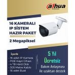 Dahua 2 Megapiksel Starlight Ip Kamera Seti - 16 Ip Kameralı Hazır Paket