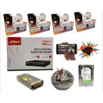 Dahua 4 Kameralı Gece Renkli Güvenlik Kamerası 8 Kanal Seti 500GB HDD Kablolu Dış Mekan - Beyaz
