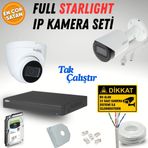 Dahua 4MP Ultra HD 4 - 8 - 16 Kameralı Starlight IP Set Seçenekli Hazır Kamera Seti Kendi Setini Oluştur
