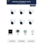 Dahua 6 Kameralı 2mp Güvenlik Kamera Seti Ip Poe Tak Çalıştır Dome Iç Mekan 1tb ~15 Gün Kayıt