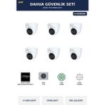Dahua 6 Kameralı 4mp Güvenlik Kamera Seti 4mp Ip Poe Starlight Dome Iç Mekan 1tb ~9 Gün Kayıt