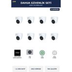 Dahua 8 Kameralı 2mp Güvenlik Kamera Seti Ip Poe Tak Çalıştır Dome Iç Mekan 1tb ~11 Gün Kayıt