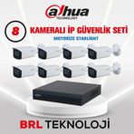 Dahua 8 Kameralı 4 Mp Motorize Ip Güvenlik Kamera Seti