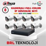 Dahua 8 Kameralı Full Color İp Güvenlik Kamera Seti
