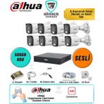 Dahua 8 Kameralı Gece Renkli Güvenlik Seti 2mp Sesli 500GB HDD 8 Kanal Xvr Ahd Kamera Sistemi
