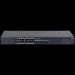 Dahua CS4218-16ET-135 Yönetilebilir Switch, 16 Port PoE + 2 SFP, 10/100/1000 Mbps, Metal Gövde, 135W, 44x220x440mm, 2.23kg