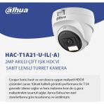 Dahua HAC-T1A21P-U-IL-A 2mp 2.8mm Sesli Dome Hd-Cvı Smart Dual Light(Gece Renkli)Güvenlik Kamerası - Beyaz