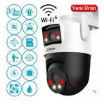Dahua Ipc-Wpt1339dd-Sw-3E2 3Mp+3Mp Çift Kameralı H265+ Wifi Sesli Konuşmalı Akıllı Ip Pt Kamera