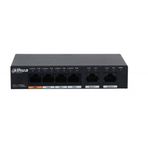 Dahua PFS3006-4GT-60-V2 4 Port Gigabit PoE 2 Port Uplink 60 W Plastik Kasa Masasütü PoE Switch